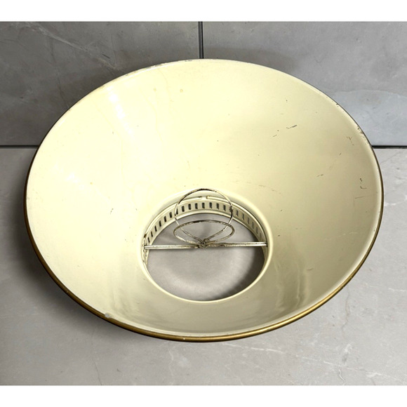 Vintage Toleware Metal Lamp Shade 10.5" Width 5.25" Tall - Picture 8 of 8